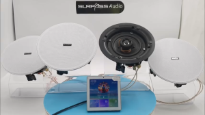 4 Inch 20w Touch Screen Bluetooth Sound Amplifier Board Mini Size HiFi Stereo Preamplifier Ceiling Speaker Kit Home Audio System