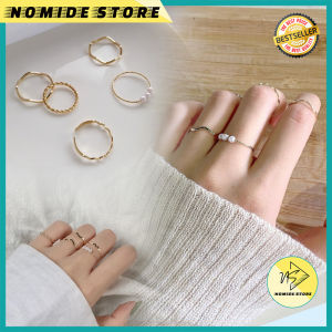 1SET 5PCS CINCIN WANITA KOREA AKSESORIS WANITA GAYA VINTAGE SIMPLE IMPORT CNC1 NOMIDE