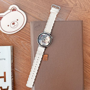 Suitable for Huawei Watchgt5 Strap New Arrival Genuine Leather GT4 Watch Band Wave Bear Womens 5pro Smart Sports Watch Watt4 Special Watch Bracelet GT3 Womens Fancy Girls Cute