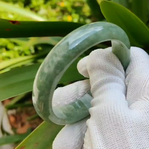 Wood 🌱 + Water 💧 Jadeite Bangle | Career Harmony Catalyst (Sku: bangle35)