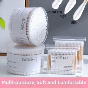 Disposable Round and Pointed Cotton Swabs Dual-Headed
