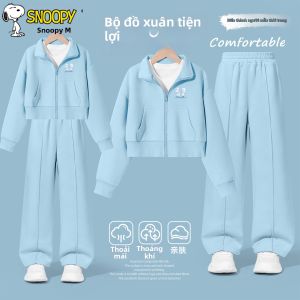 Snoopy | Bộ Áo Khoác Có Mũi Kéo Cho Bé Gái Mùa Thu