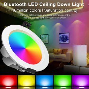 Angelila Đèn LED Âm Trần Thông Minh 7W 9W 15W Đèn LED Chiếu Điểm Bluetooth Tuya Đèn Âm Trần Có Thể Điều Chỉnh Độ Sáng RGB + CW + WW Đèn Âm Tường Điều Khiển Ứng Dụng Phòng Ngủ Nhà Bếp Gia Đình