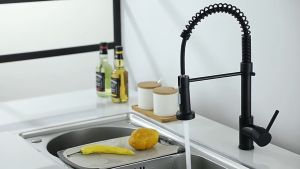 Stainless Steel 304 Single Pull Out Kitchen Faucet Modern Mixer Tap Basin Sink Sprayer Head Nozzle 360 Spring Faucet