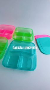 [ CALISTA ] LUNCH BOX CALISTA PLUTO PREMIUM  WADAH TEMPAT BEKAL MAKAN ANAK Lunch Box Polypropylene Dengan Tutup - Lazada