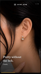 Korean Crystal Gold Stud Earrings|Elegant Diamond-Inspired |Luxury Korean Jewelry for Women