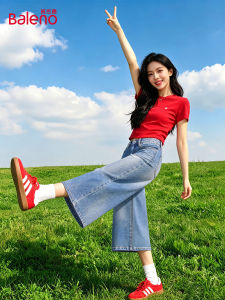 BALENO | Summer Short Women Jeans High Waisted Slimming Loose Straight Leg