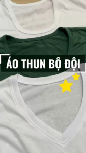 Áo thun nam trắng xanh cổ tròn tay ngắn chất liệu cotton - Mát mẻ thoải mái mặc hàng ngày