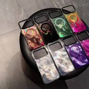 Gradient Glacial Texture Magnetic Case for Magsafe IPhone 17 Air 16 15 14 13 12 Pro Max Plus 17Pro 16Pro 17Air Mag Safe Cover