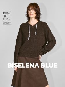BEIQIANI | Retro Design V-Neck Loose Knit Sweater