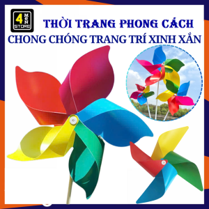 SET 5 Chong Chóng Nhựa Cầm Tay 4 Cánh 5 Cánh Trang Trí Decor Chụp Ảnh - Đồ Chơi Cánh Quạt Xoay Nhiều Màu - Đồ Chơi Giảm Stress