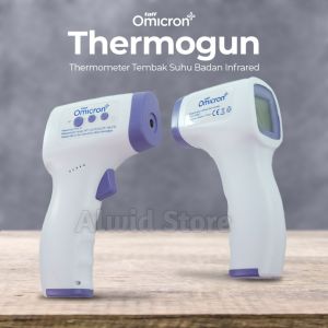 Alwid Store TaffOmicron Thermometer Tembak Suhu  Badan Infrared -AD801 / Leader Thermogun Thermometer Tembak Infrared Non contact Purple
