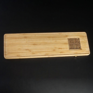 Wooden Bamboo Rectangular Tea Tray Storage and Drainage