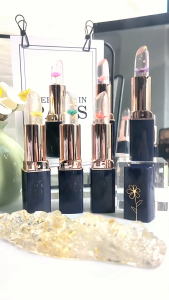 PERWARM Flower Balm Lipstick Long Lasting Crystal Jelly Moisturizer Transparent Lip Gloss Lipsticks Natural Red Lip Stick Temperature Color Change Waterproof Makeup Lip(M2C)