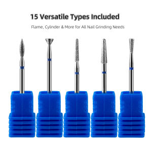 10PCS Diamond Electric Nail Drill Bit Set Milling Cutters for Manicure Cuticle Clean Nail Art Tools Nail Drill Accessories