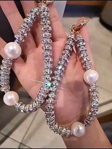 HC7134 SM314 Strap Gantungan Hp Korean Beads Blink Diamond Mutiara Gantungan Tas Gantungan Kunci Korean Style Phone strap lanyard