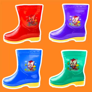 SUNLIGHT Cartoon Character Rubber Rain Boots for Kids Bota for Kids Add 1-2 Size Boy Sale Rain Boots for Kids Rainboots for Kids Rubber Boots for Kids Rubber Rain Shoes Rubber Rain Boots Bota for Kids Colorful Glossy Waterproof Anti-Slip for Rainy Days