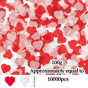 2500 Pieces of Heart-Shaped Heart Paper Valentines Day Table Decoration Wedding Hand-Held Throwing Confetti Balloon Filling