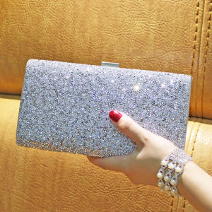 Fashionable Korean Style Diamond Embellished Evening Banquet Bag Handheld Crossbody Shoulder Bag for Women