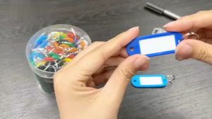 Gantungan Kunci Label Nama Key Ring Plastik Name Tag Keychain Personalisasi Penamaan Kode Barang Kecil Aksessory Jualan Kunci Pintu Kamar Gudang Kantor Kertas loker warna warni 1 box isi 50 Keychan Ring Name Tag Ganci Simple Nametag Pintu Loker Souvenir