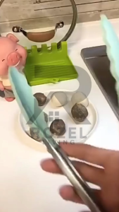 ROZEL Penjepit Makanan Silicone Stainless / Capitan Salad Buah Gorengan Kue Roti Makanan / Capit Masak Goreng