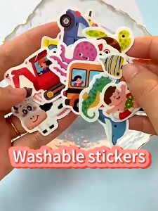 Little Buddy 38 PCS Reusable Childrens Jelly Stickers Book Educational Cognitive Sticker Activity Book Washable