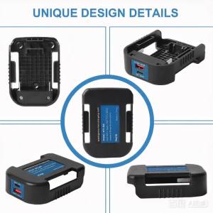 Giá Đỡ Sạc Nhanh Pin Điện Thoại Bosch 18V 14.4V Chuyển Đổi Thành Cổng Đầu Ra USB Type-C PD 22.5W QC3.0