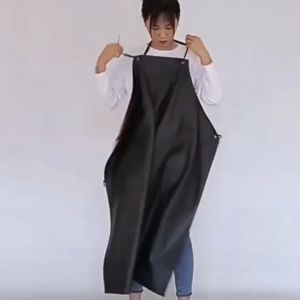 ผ้ากันเปื้อน PVC กันน้ำสำหรับผู้ชายและผู้หญิง สีดำ สีส้ม ผ้ากันเปื้อนพลาสติก PU สำหรับอุตสาหกรรม