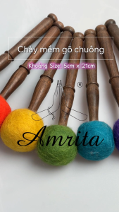 [Amrita] Bộ Chuông Chùy Kim Cang Kèm Túi Đựng - Pháp khí mật tông - Chuông Chày Kim Cương - Amrita - CXNP19