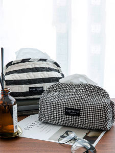 กล่องใส่กระดาษเช็ดหน้าแบบปักลาย DIY แฮนด์เมด สไตล์ยุโรปเหนือ ห้องนั่งเล่น กระดาษเช็ดหน้าแบบถอดได้ รุ่นที่น่ารู้จัก บ้าน กล่องใส่ของ