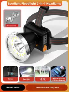 GUANGMINGDAJIANG | Ultra-bright Headlamp Long Battery Life Inductive Charging Night Fishing Outdoor