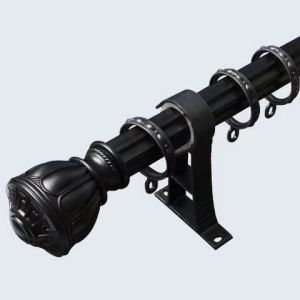 Extra Thick Aluminum Alloy Roman Pole Curtain Rod Single Double Top Side Bracket Ultra Thickened Silent Whole Piece with Accessories