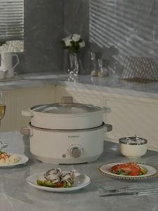 หม้อไฟฟ้า กระทะไฟฟ้าถูกๆ electric cooker หม้อไฟฟ้าอเนกประสงค์ 4.6L กระทะไฟฟ้า มัลติฟังก์ชั่น 28cm หม้อต้มไฟฟ้า หม้อชาบู หม้อสุกี้