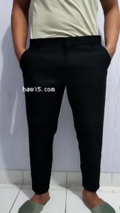 Celana Kerja Pria Ankle Pants Bahan Wool Premium Lentur Nyaman Dipakai Mewah