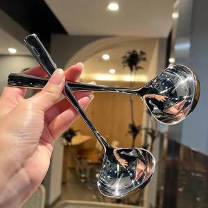 MEISITEKEKE | Attractive Korean Large Soup Spoon Stainless Steel