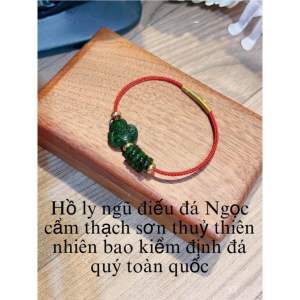 HOÀN TIỀN 15% - Vòng tay hồ ly ngũ điếu tài lộc đá ngọc cẩm thạch sơn thuỷ thiên nhiên