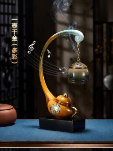 Copper Music Incense Burner Creative Home Decorative Ornaments Hanging Style Aromatherapy Zen Soft Decoration Match