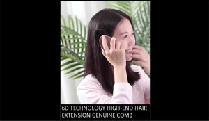 6D Hair Extension Comb Anti-Static Tangle-Free Hairdressing Comb for Home Use Scalp Massage Straight Hair Comb
