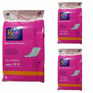 3 Packs Rx Dr Care Disposable Underpads Super Absorbent