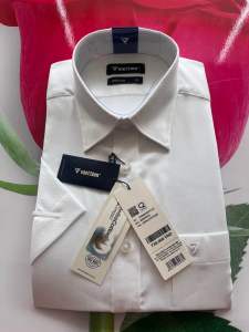 (1P0863)Áo sơ mi nam ngắn tay vạt bầu Việt Tiến form rộng 100%cotton