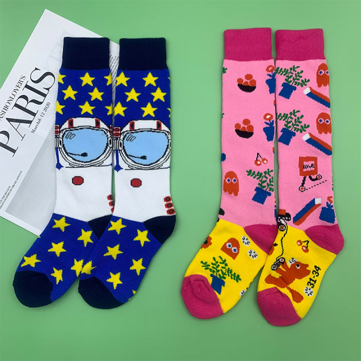 Thickened Wool Children's Ski Socks Towel Bottom Long Tube Unisex Warm Socks for Skiing Outdoor Travel Camping Activities