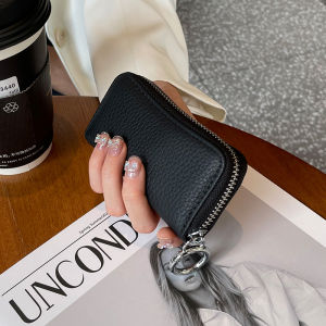 Genuine Leather Key Pouch for Women 2024 New Small Lock Key Pouch Waist Hanging Top Layer Cowhide Large Capacity Household Multi-function