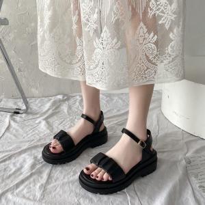 Sandal Tali Wanita Korea Import Terbaru 2025 Ruffle Series GMN-071