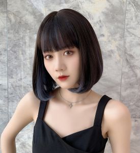 Tóc giả nữ vic đính line xanh 521💖FREESHIP💖 tóc giả nữ nguyên đầu tóc vic nữ line thời trang