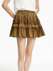 AIVEI | Summer New Plaid Petite Retro Sweet Short Skirt