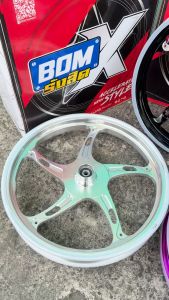 BOM RANGSIT MAGS HYDRA 5 Spoke Black/White for Yamaha Mio i 125 / M3 - High-Quality Motorcycle Wheel