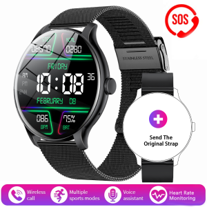 LAXASFIT 2025 New Smart Watch Women Men Ladies Gift Sports Fitness Watch Heart Rate Monitor Smart Watch For  Android IOS