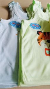 Set 3 Singlet Anak Karakter Hewan Nyaman untuk Usia 6-12 Bulan
