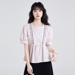 7.Modifier | Áo Sơ Mi Nữ Kiểu Hàn Quốc Dáng Rộng Tay Bèo Slimming Thời Trang