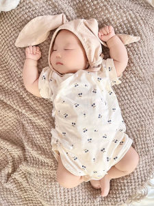 cat and  fish | Lightweight Summer Baby Romper